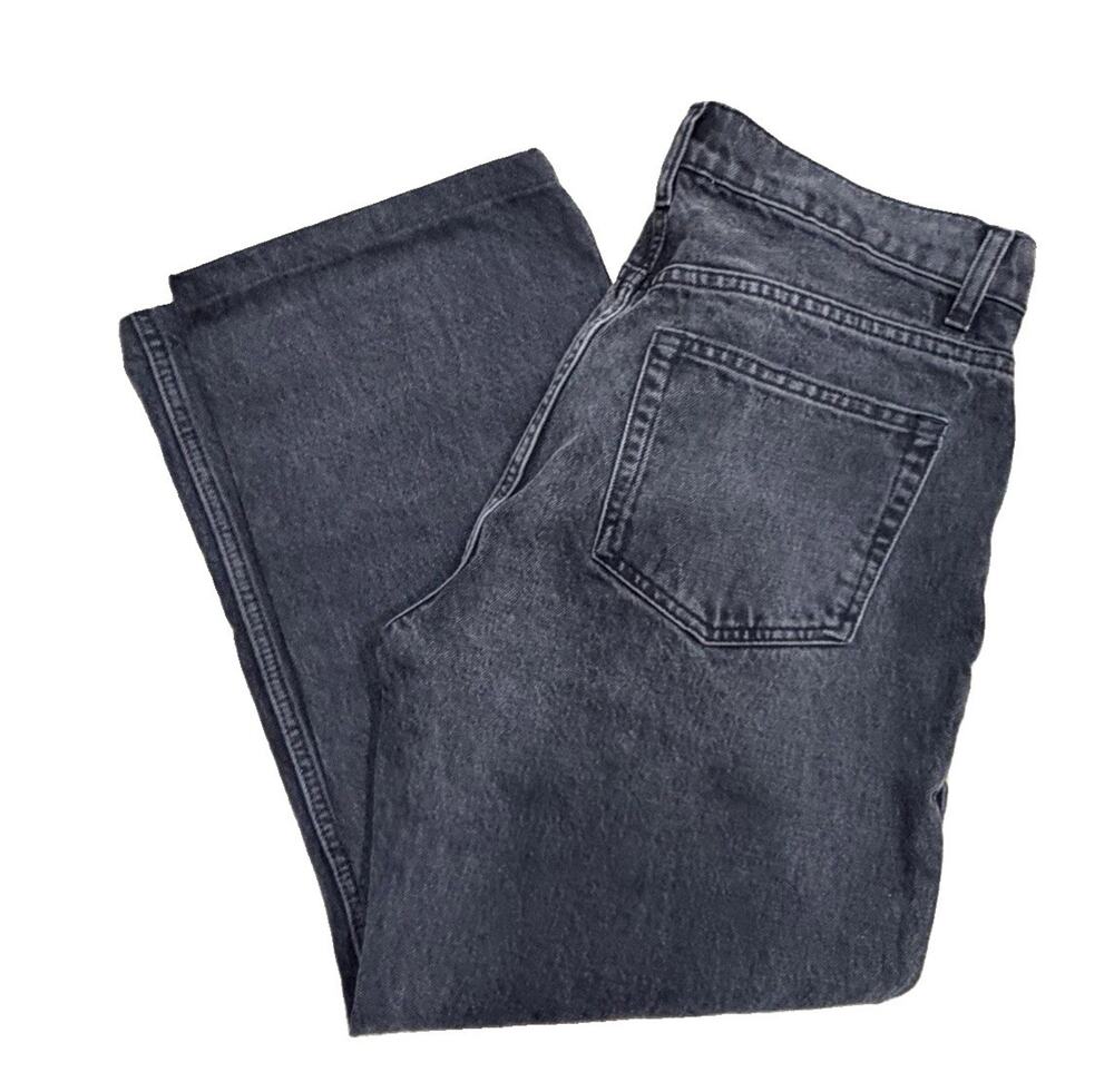 Reformation Abby Low Rise Straight Jeans Vans Black 26 Designer Barrel Leg